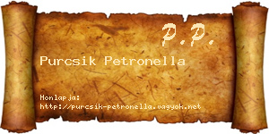 Purcsik Petronella névjegykártya